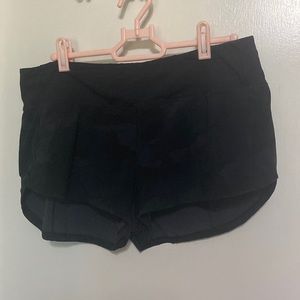 Lululemon speed up high-rise lined short 2.5” size 10 black camo